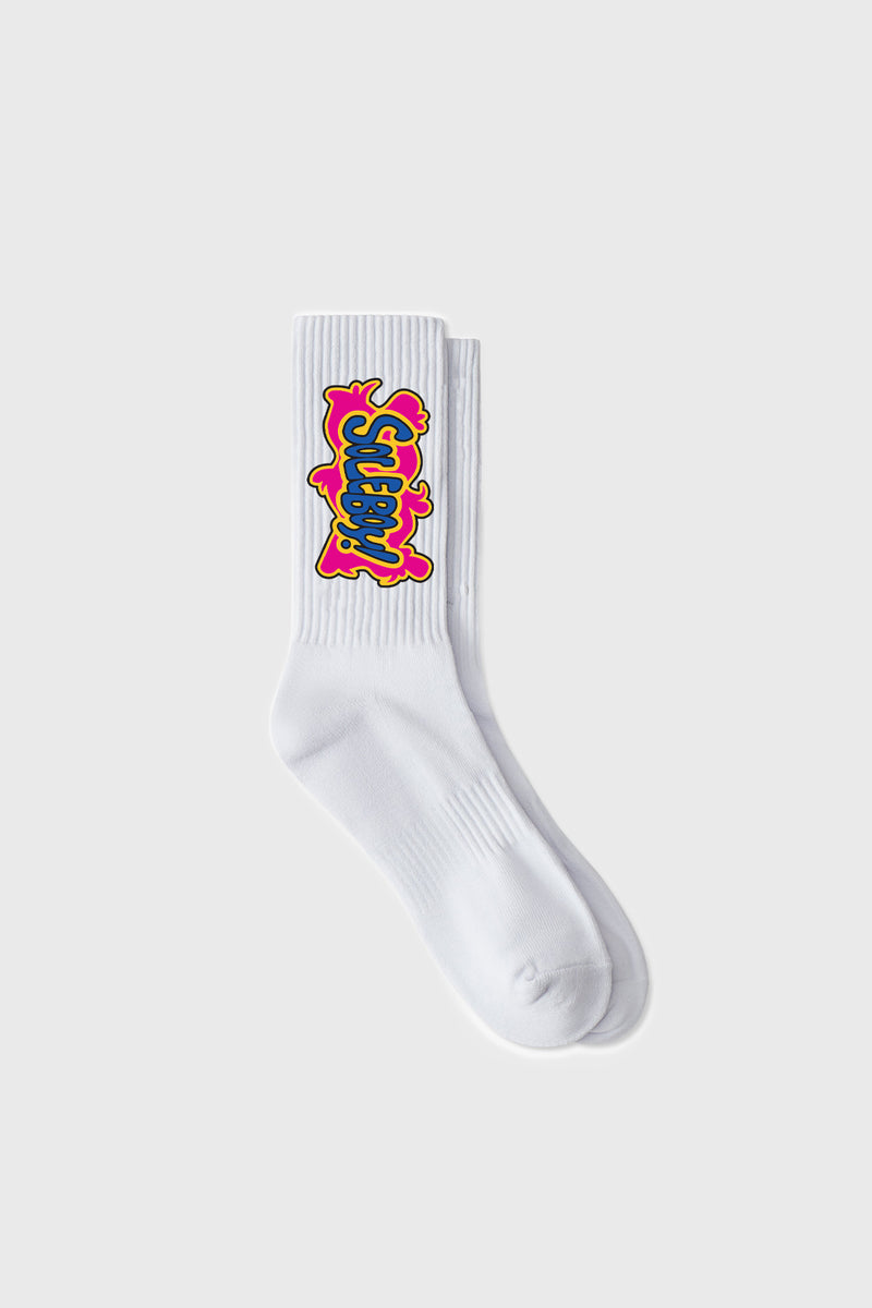 Hibiscus Socks (White)
