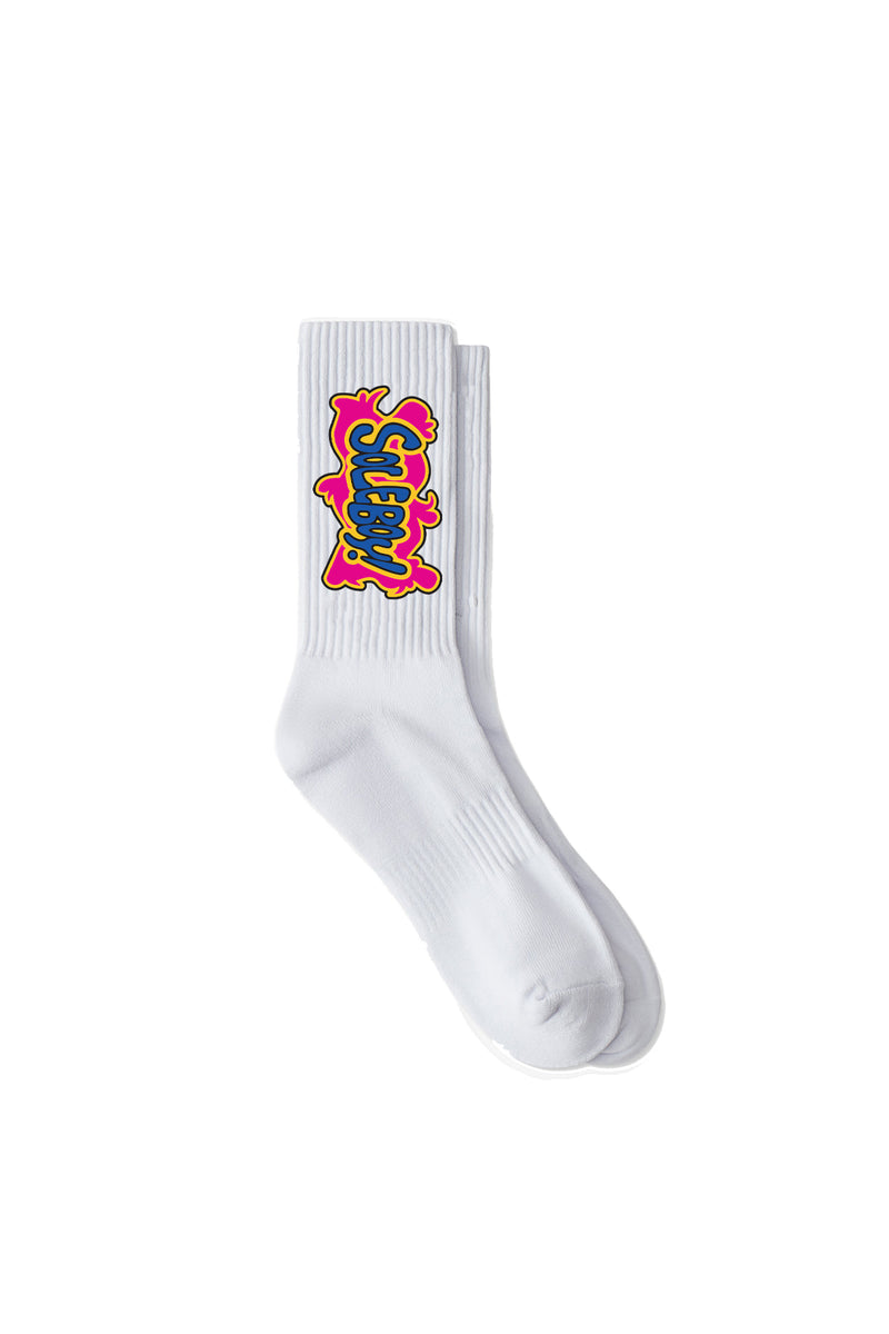 Hibiscus Socks (White)